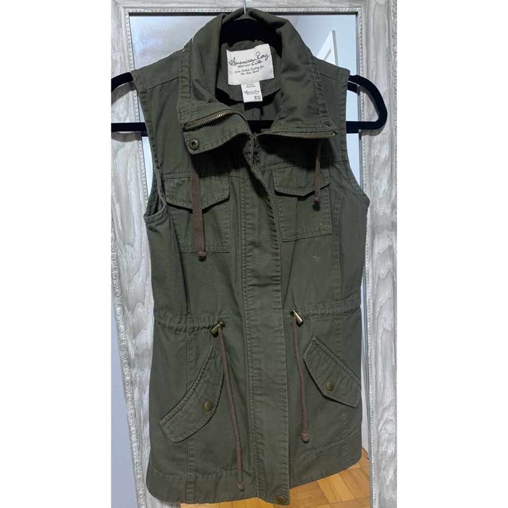 American Rag Dark Green Utility Vest